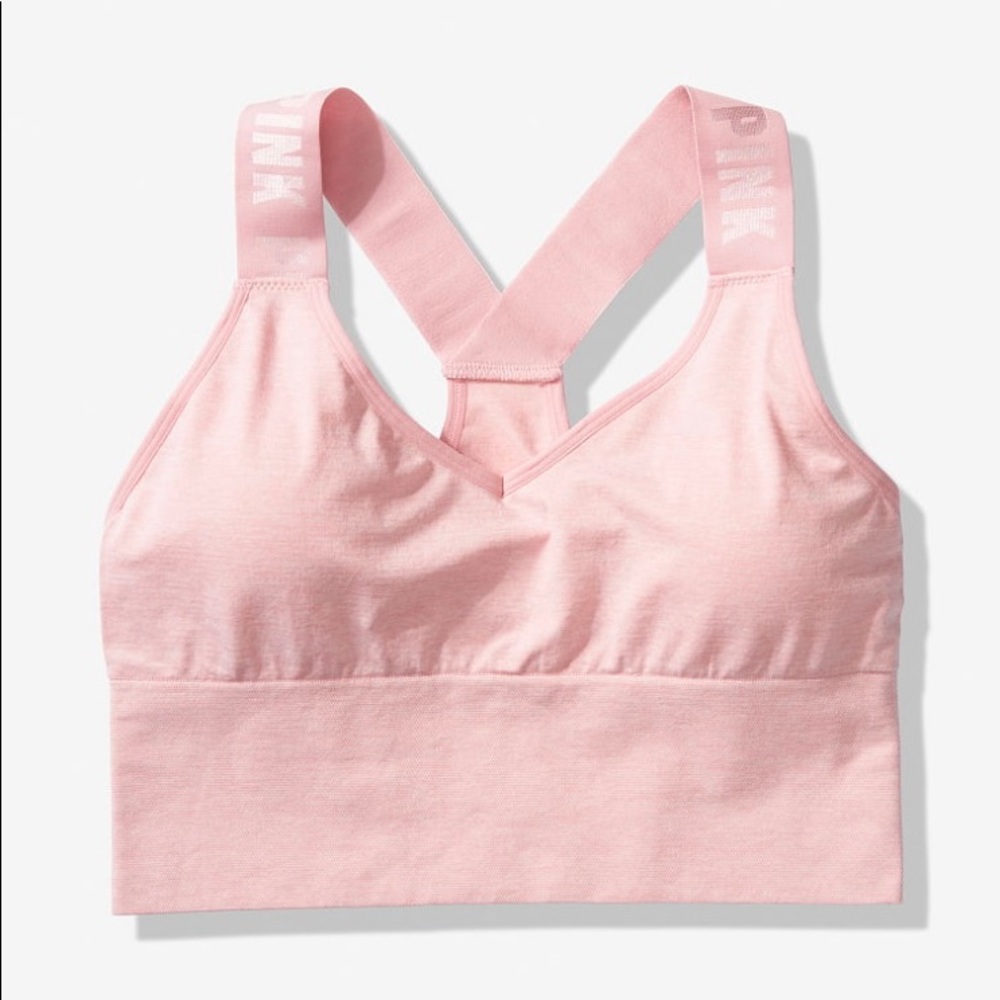 Victoria’s Secret PINK Seamless Lightly Lined Sports Crop Top